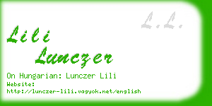 lili lunczer business card